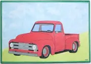 STEVEN DAVID CATLIN~Prison Art~Death Row~Serial Killer~1954 Ford F-1 Drawing