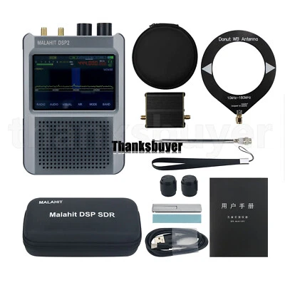 Latest Firmware 2.40 Malahit-DSP2 SDR Malachite Receiver w/ Antenna & Amplifiers