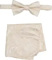 [Stacy Adams] mens Classic Pretied Bow Tie With Pocket Square