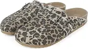 [RACHAPE] Canvas Loafer Women's Vintage Clogs Flat Slides Slip On Mules Shoes Low Top Backless Casual Sneakers for Walking