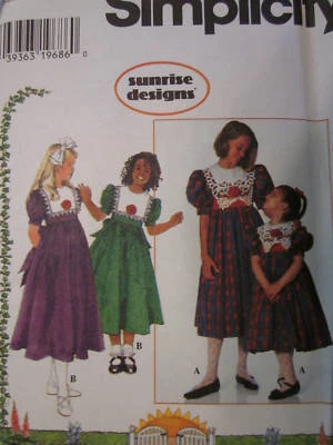 7396 Simplicity Sewing Pattern Girls Dress 3-14 UNCUT FF OOP