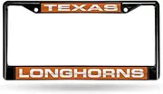 NCAA Laser Cut Inlaid Standard Chrome License Plate Frame, Black
