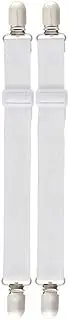 Rrlihjgu Fitted Sheet Holders - Fitted Sheet Clips - Sleeping Bag Fasteners 2-Head Mattress Clips for Home Outdoor Ironing Board Workplace Hospital Camping Travel Dorm Hotel Elderly