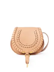 Chloé Marcie Small Saddle Bag in Light Tan