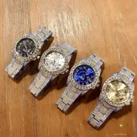 在飛比找Yahoo!奇摩拍賣優惠-現貨直出 歐美購ROLEX勞力士男士腕錶 鑲鑽滿天星手錶 高