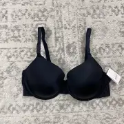 NEW Auden Bra Push Up Demi Coverage Underwire Black Casual Bra Size 38DD