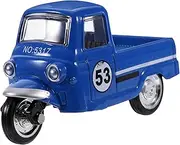 HOMOCONO Vintage Tricycle Model Metal Craft Car Decoration Safe Light Pull Back Tricycle for Home Decor