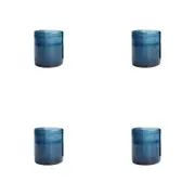 4x Ben David Mini Bubble Glass Tumbler Cup Drinkware Home/Kitchen Decor Blue