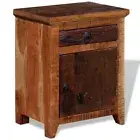 Wooden Bedside Table Vintage Style Nightstand Storage Bedroom Cabinet Organiser