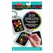 Melissa Doug 15921 Key Chain Scratch Art Party Pack