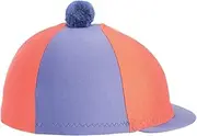 Hy Two Tone Lycra Hat Silk with Bobble (UK Size: One Size) (Navy/Orange)