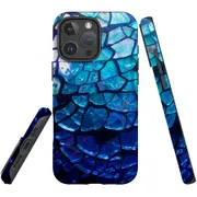 For iPhone 16 Pro Max Case Protective MagSafe Compatible Cover Blue Mirror