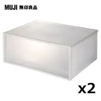 在飛比找PChome24h購物優惠-【MUJI 無印良品】PP衣裝盒/橫式/大/3A/2入