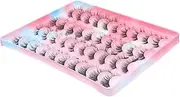 ARTSEWPLY 20 Pairs Imitation Lashes False Lash Strip Extensions for Women Long Fluffy Colorful Diy Beauty Enhancement Party Wedding Club Daily Use