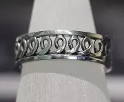TJS 925 Sterling Silver Wave Loop Swirl Design Toe Ring Adjustable Jewellery