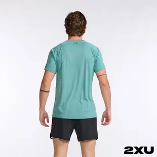 【2XU】男 Aero運動短袖上衣(湖水綠/反光綠)