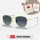 【RayBan 雷朋】六角形金屬太陽眼鏡(RB3548N-91233M 54mm)