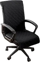 Quilted Reversible Office Chair Slipcover Water Dining Chair Cover Desk Computer Anti-Slip Chair Protector for Armchair or Armless Chair (Color : #3, Size : X-Large)