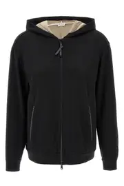 BRUNELLO CUCINELLI 'Precious Zipper Pull' Hoodie.