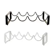 Iron Wine Rack Bottle Holder Metal Display Stand Tabletop Decorative Storage