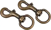 VANZACK 2pcs Pet Collar Hooks Swivel Joints Zinc Alloy Buckle for Dog Collars Leashes Traction Rope Harness Accessories