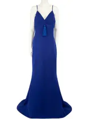 Blue Tassel Detail Maxi Gown