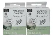 2 Pack Yankee Candle Serene Air Refill Restorative Hinoki & Juniper Freshener