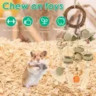2 Pcs Rabbit Chew Toys Natural Wood Hamster Toys Set Safe Bunny Cage wuIQu