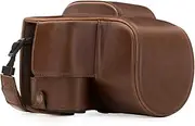 MegaGear Leather Camera Case Compatible with Panasonic Lumix DC-FZ80