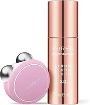 FOREO Anti Aging Starter Kit - BEAR Mini + Serum Serum Serum 30ml, Microcurrent Facial Device, Instant Face Lift, Double Chin Eliminator, Gift Set