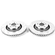 Power Stop Fits 15-19 Ford Mustang Front Evolution Drilled & Slotted Rotors - Pa