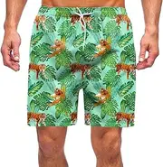 [Generic] Mens Spring Summer Casual Shorts Pants Printed Sports Beach Pants with Pockets Swim Trunks Mens Medium