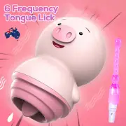 Clitoris Licking Tongue Vibrator G Spot Stimulator Oral Nipple Massager Sex Toy