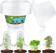 Pack of 6 Snail Collar Upgrade, Snail Protection, Snail Fence, Stable Snail Collar, Effective Snail Repellent, Snail Protection Ring, Protect Your Lettuce and Cabbage Plants, Transparent
