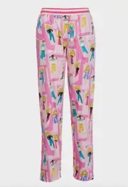 NEW PETER ALEXANDER BARBIE CLASSIC PJ PANTS COTTON SATEEN SMALL S RRP$89.95 PINK