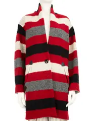 Isabel Marant Ètoile Striped Wool Knitted Coat
