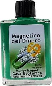 Money Magnet Oil (magnetico del Dinero Aceite) Spiritual Anointing Oil by CASA ESOTERICA MAGICK SPACE - Financial Abundance - Attract Wealth & Prosperity into Your Life-0.5 FL OZ (1 Pack)
