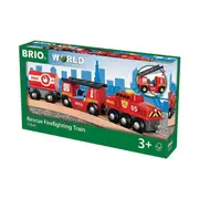 4pc Brio Rescue Firefighting Train Kids/Childrens Pretend Interactive Toy 3y+