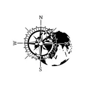 Car Sticker Compass Totem Vinyl Bonnet Auto Door Decal Black For Truck Camper Rv (for: Nissan)