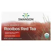 Swanson, 100% Organic Rooibos Red Tea, Caffeine-Free, 20 Tea Bags, 1.4 oz (40 g)