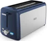 4 Slice Toaster Long Slot Removable Crumb Tray 7 Shading Options with Auto Shut