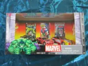 MARVEL 3 Character Cars Die-cast metal Hulk, Spider-man and Wolverine.