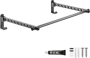 Wall Mounted Clothes Hanger - Multifunctional Laundry Drying Rack, Wall Mounted Clothes Drying Rack | Sturdy Folding Clothes Drying Rack for Balcony, Wall Hanging Clothes Hanger for Laundry Room