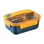 Bento Case Large Capacity Meal Prep Buckle Design Lunch Container Plastic