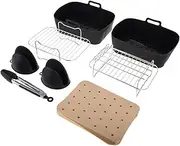 1 Set Silicone Inserts for Air Fryer Baking Tray Liner Bundle Sturdy Versatile Accessories Compatible with Multiple Air Fryer Models for Daily Cooking Tasks
