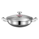 Non-stick Wok Pan Stainless Steel Frying Pan Gas Induction Cooker