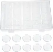 Operitacx 100pcs 25mm Storage Box Organizer Holder Capsules Holder Container Metal Storage Box