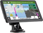 GPS Navigator for Car Truck RV, 7-inch High-Definition Touch Screen，2025 Maps (Free Lifetime Updates), Support Voice Turn Direction Guidance/Speed and Red Light Warning/Custom Truck Routing