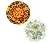 Chinese style small fresh mouse pad office cartoon color rubber pad - Mix style1