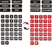 Numeros Y Meses Magneticos Grandes Doble Cara Para Pizarra Blanca Con Calendario